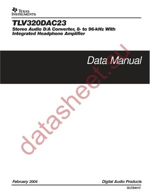 TLV320DAC23PWG4 datasheet  